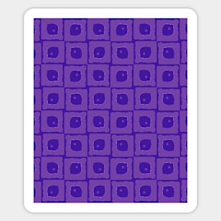 Square Boxes in a Fun Dark Purple and Light Purple Pattern Sticker